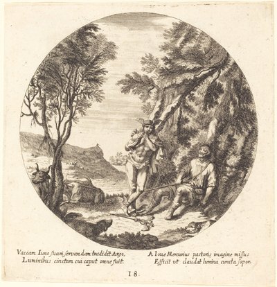 Merkur wiegt Argos in den Schlaf von Georg Andreas Wolfgang the Elder