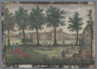 Ansicht des Hofvijver in Den Haag von Georg Balthasar Probst (possibly)