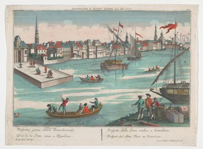 Ansicht des Ooster Oude Hoofdpoort in Rotterdam von Georg Balthasar Probst