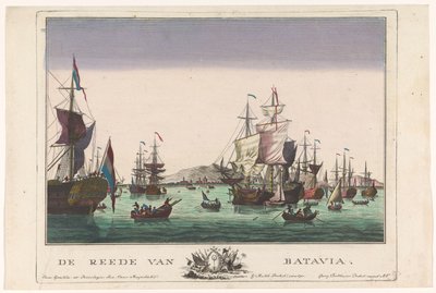 Ansicht des Hafens von Batavia von Georg Balthasar Probst