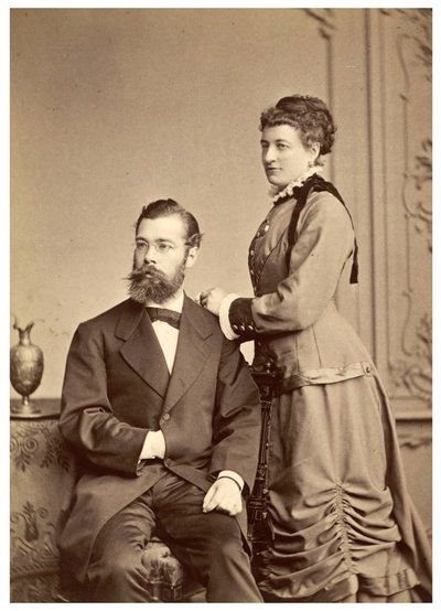 Porträt von Hermann von Ihering mit seiner ersten Frau, Anna Maria Clara Belzer Wolf von Georg Brokesch