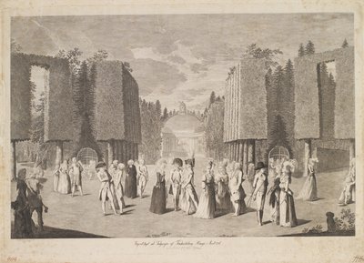 Aussicht am Eingang des Friederichsberg Parks im Jahr 1786 von Georg Christian Schule