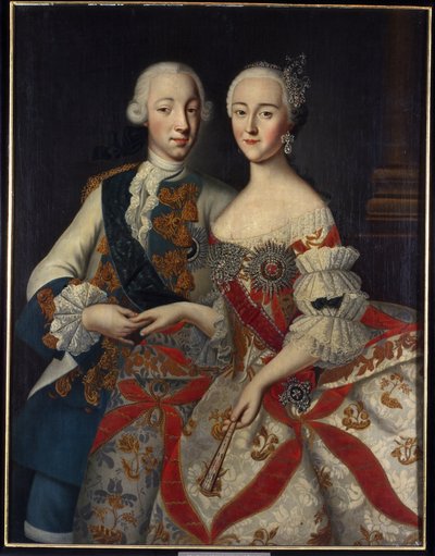 Porträt des Großfürsten Peter Fjodorowitsch (Peter II. von Russland) von Georg Christoph Grooth