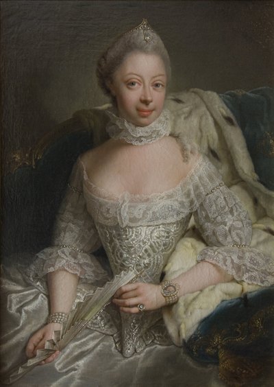 Porträt von Prinzessin Charlotte von Mecklenburg-Strelitz (1744-1818), Königin von Großbritannien, von Georg David Matthieu von Georg David Matthieu