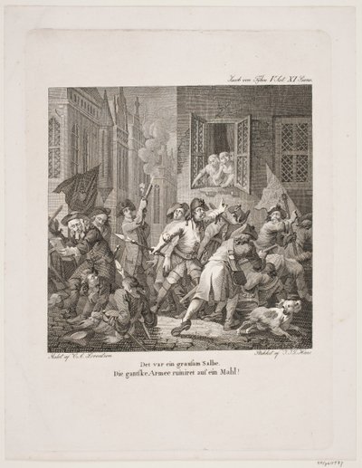 Illustration zu Holbergs Komödien von Georg Haas