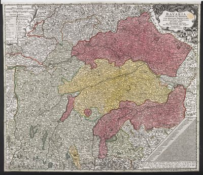 Karte von Bayern, ca. 1757 von Georg Matthäus Seutter