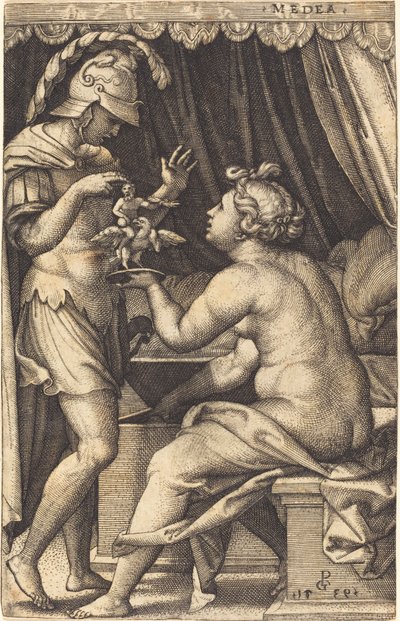 Medea gibt Jason die Penaten zurück von Georg Pencz