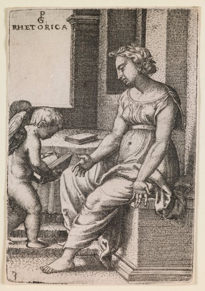 Rhetorik, aus der Serie "Die freien Künste", ca. 1541 von Georg Pencz