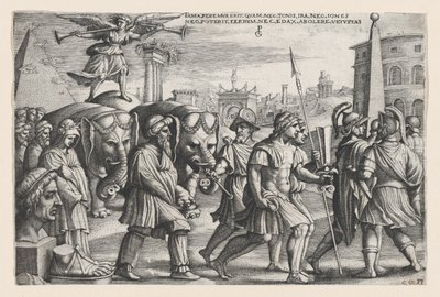 Der Triumph des Ruhms über die Keuschheit, aus den Triumphen von Petrarca von Georg Pencz