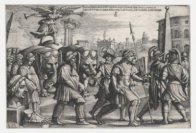 Der Triumph des Ruhms über die Keuschheit, aus Die Triumphe des Petrarca von Georg Pencz