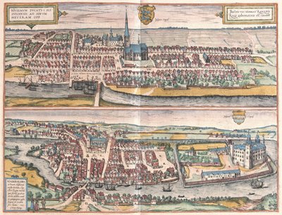 Husum, Deutschland, Illustration aus Civitates Orbis Terrarum von Georg Braun und Franz Hogenberg