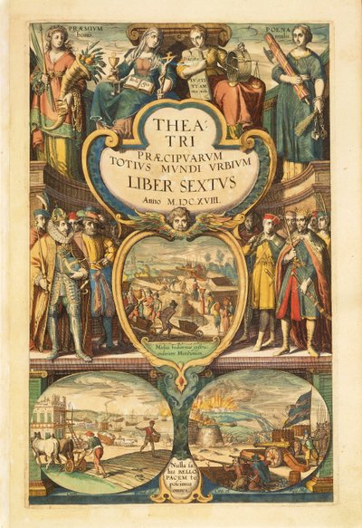 Frontispiz von Band VI aus Civitates Orbis Terrarum von Georg Braun and Hogenberg Franz