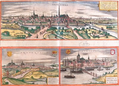Groningen, Brouwershaven, Gorinchem, Niederlande von Georg and Hogenberg Franz (1535 90) Braun