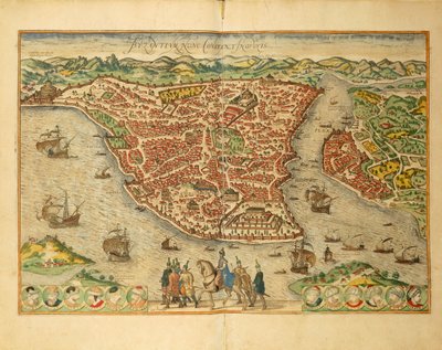 Istanbul aus Civitates Orbis Terrarum von Georg Braun von Georg Braun and Hogenberg Franz