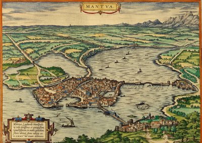 Mantua, Italien von Georg and Hogenberg Franz (1535 90) Braun