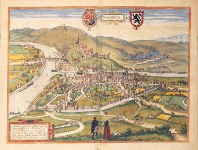 Karte von Namur aus Civitates Orbis Terrarum von Georg Braun von Georg Braun and Hogenberg Franz