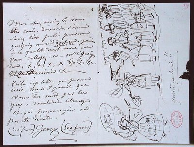 Fonds Lovenjoul E858 Ms 937 1.219 Brief von George Sand an Francois Buloz, Herausgeber der 