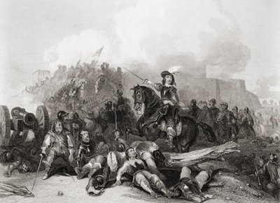 Der Sturm auf Bristol, 26. Juli 1643, graviert von J.C. Varrall von George (after) Cattermole