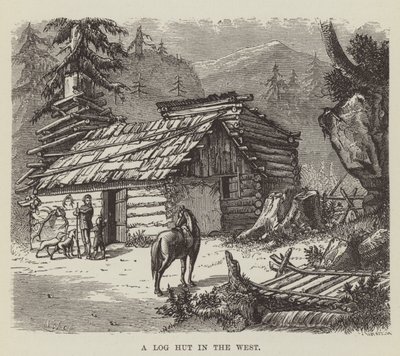 Eine Blockhütte im Westen von George Augustus Sala