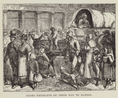 Schwarze Auswanderer auf dem Weg nach Kansas von George Augustus Sala