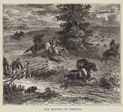 Fuchsjagd in Virginia von George Augustus Sala