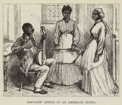 Dienstbotenbüro in einem amerikanischen Hotel von George Augustus Sala