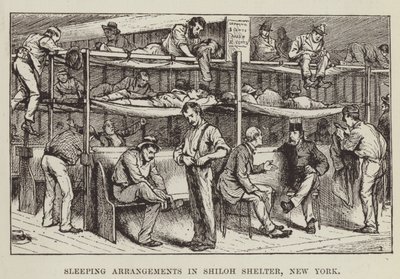 Schlafarrangements im Shiloh Shelter, New York von George Augustus Sala