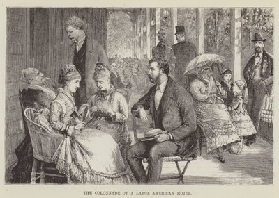 Die Kolonnade eines großen amerikanischen Hotels von George Augustus Sala