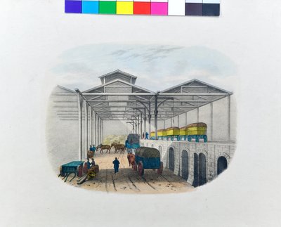 Ansicht des Güterumschlagdepots, ca. 1830 von George Barnard
