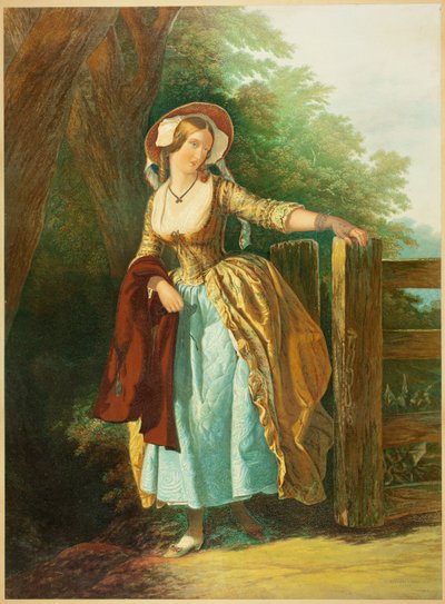 Der Abschiedsblick (ohne Mann und Kiste) von George Baxter