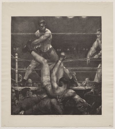 Dempsey durch die Seile von George Bellows
