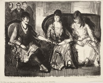 Elsie, Emma und Marjorie, Erster Stein von George Bellows