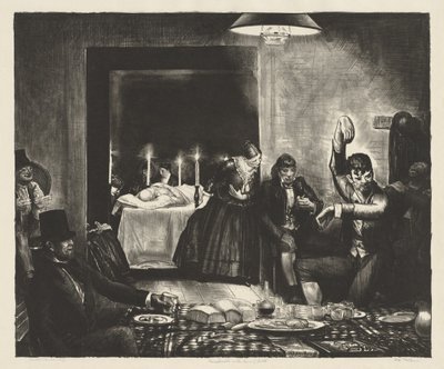 Punchinello im Haus des Todes von George Bellows