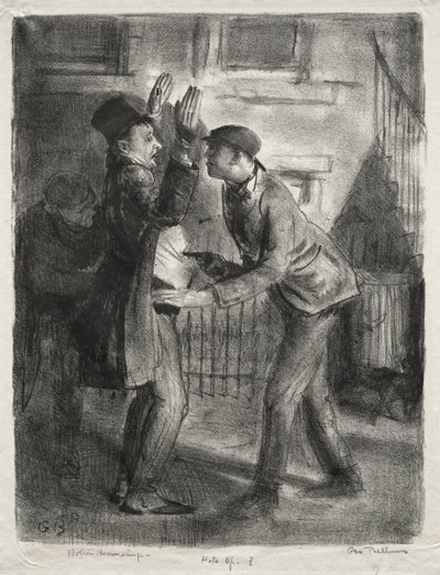 Der Überfall, erster Zustand von George Bellows
