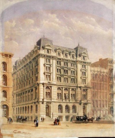 Ein Wettbewerbsentwurf für das Equitable Assurance Building von George Browne Post