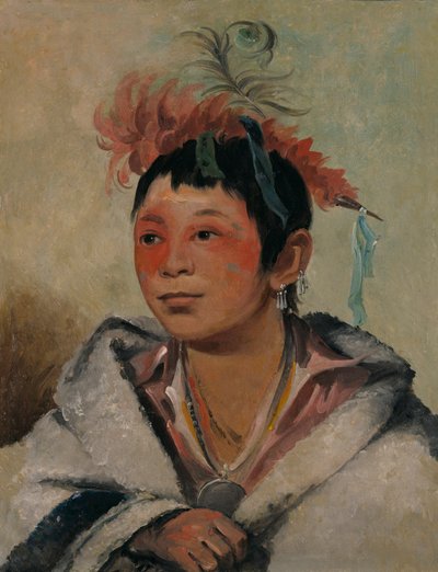 Aú-nah-kwet-to-hau-páy-o, Einer, der in den Wolken sitzt, ein Junge von George Catlin