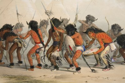 Büffeltanz (Detail) von George Catlin