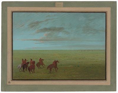 Connibos auf der Jagd nach Wildpferden von George Catlin