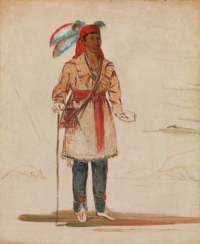 Ee-tów-o-kaum, Beide Seiten des Flusses, Häuptling des Stammes von George Catlin