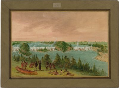 Pater Hennepin und Gefährten an den St. Anthony-Fällen, 1. Mai 1680 von George Catlin