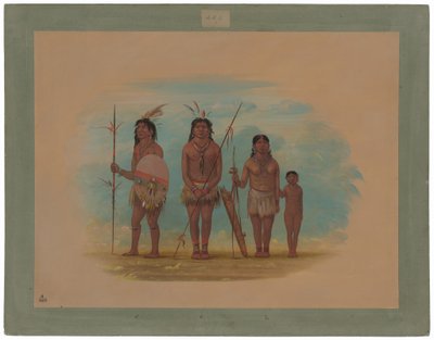 Vier Xingu-Indianer von George Catlin