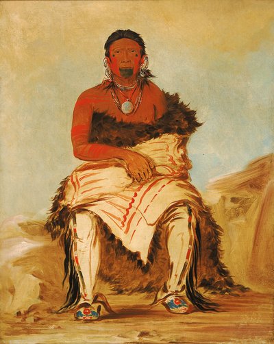 Lá-shah-le-stáw-hix, Man Chief, ein republikanischer Pawnee, 1832 von George Catlin