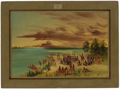 La Salle beansprucht Louisiana für Frankreich, 9. April 1682 von George Catlin