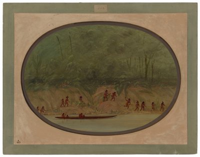 Lengua-Indianer steigen die Stromschnellen des Rio Uruguay hinauf von George Catlin