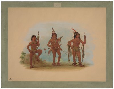 Lengua Medizinmann mit zwei Kriegern von George Catlin