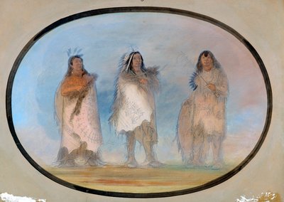Kleiner Bär, Steiler Wind, Der Hund; Drei angesehene Krieger des Sioux-Stammes von George Catlin