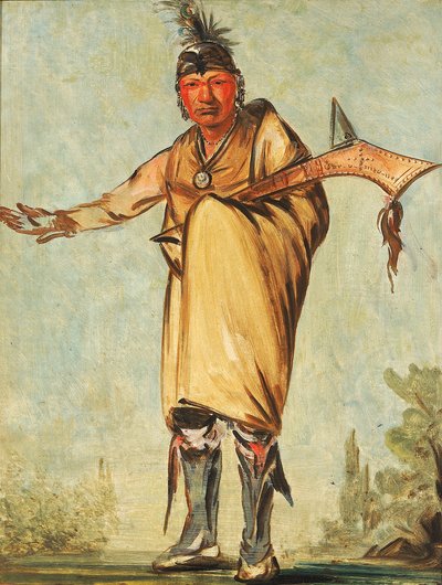 Náw-káw, Holz, ehemaliger Häuptling des Stammes von George Catlin