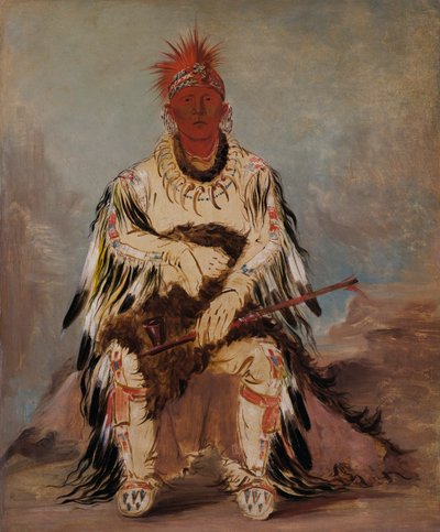 No-wáy-ke-súg-gah, Der, der zwei auf einmal schlägt, ein Tapferer von George Catlin