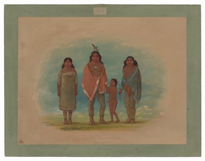 Patagonischer Häuptling, sein Bruder und Tochter von George Catlin