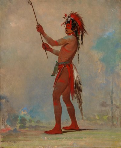 We-chúsh-ta-dóo-ta, Roter Mann, ein herausragender Ballspieler von George Catlin